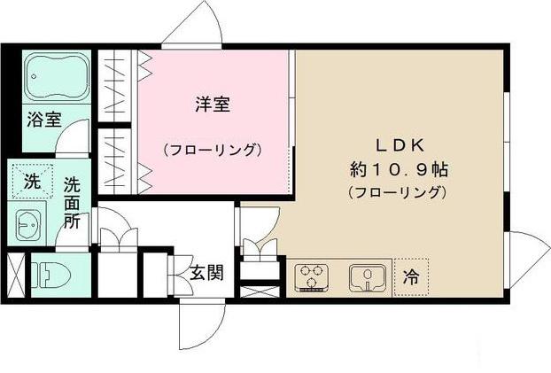 PIENZA 中野新橋(1LDK/1階)の間取り写真