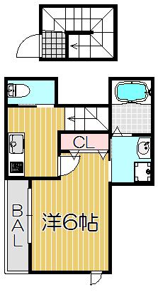 アークメゾン(1K/1階)の間取り写真