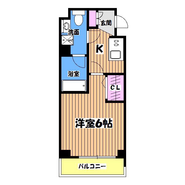 HF八王子レジデンス(1K/5階)の間取り写真