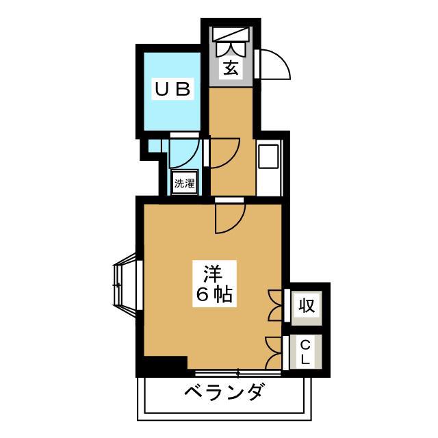 リージェントコーポE23番館(1K/6階)の間取り写真