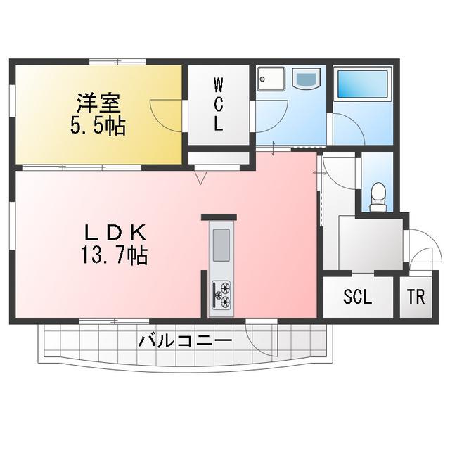 SKYIII(1LDK/3階)の間取り写真