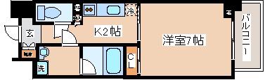 アーバネックスみなと元町(1K/12階)の間取り写真