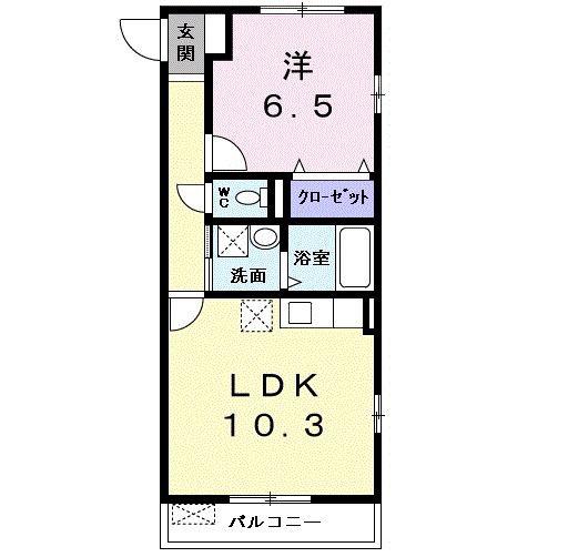 ガーデン ダイキ(1LDK/2階)の間取り写真
