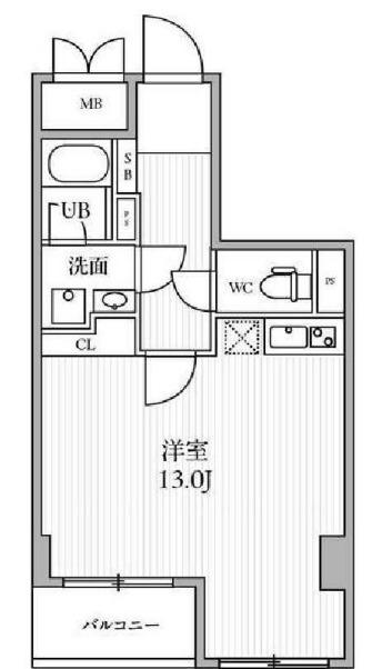 THE PALMS 三鷹(ワンルーム/3階)の間取り写真