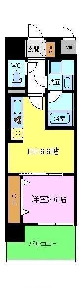 ソフィア・K(1DK/2階)の間取り写真