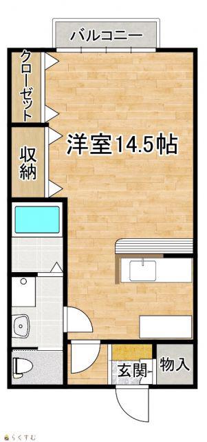 セレスノーブル(ワンルーム/2階)の間取り写真