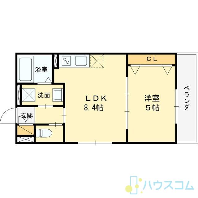 ティアラ豊川(1LDK/1階)の間取り写真