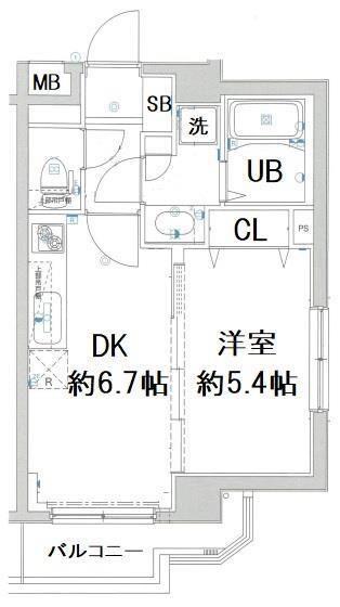 レヴィーガ練馬春日町駅前(1DK/3階)の間取り写真