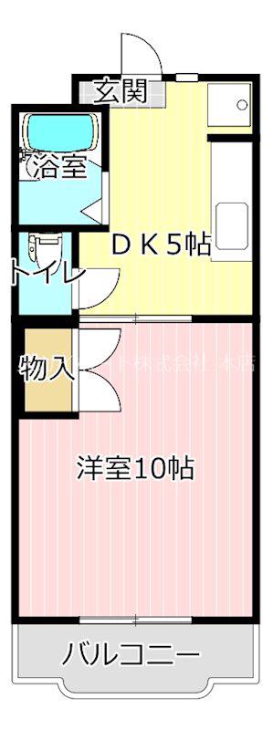 マンションアトラスII(1DK/1階)の間取り写真