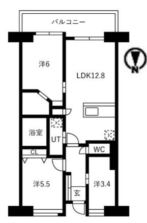 アクティ目黒駅前1号棟 アクティ目黒駅前 1号棟(3LDK/4階)の間取り写真
