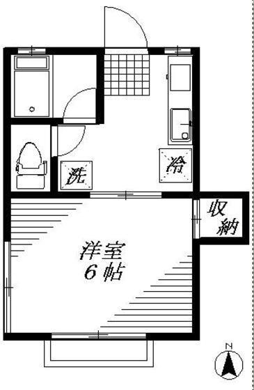 ダイワハイム(1K/1階)の間取り写真