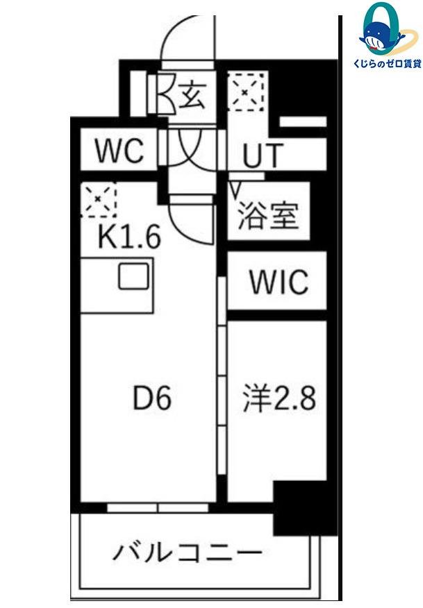 メイクスアート名古屋リニアFRONT(1DK/8階)の間取り写真
