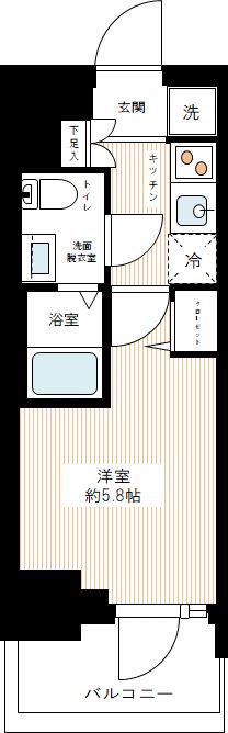 AZEST青砥II(1K/15階)の間取り写真