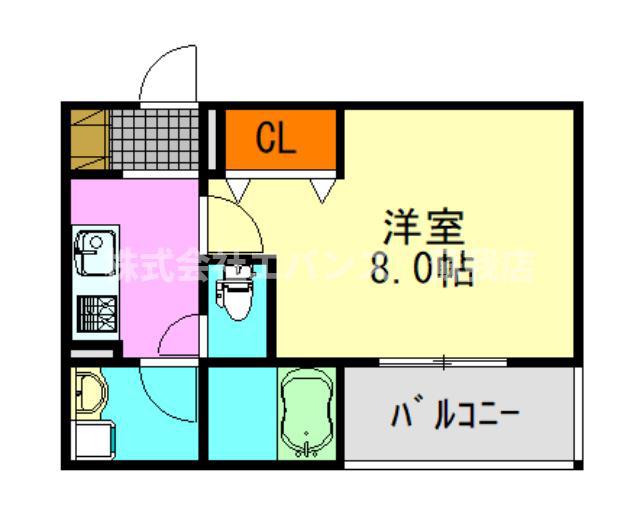 ジーメゾン千葉浜野レヴィアン(1K/3階)の間取り写真