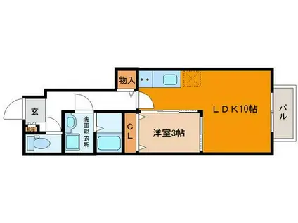 D-COURT仙台(1LDK/1階)の間取り写真