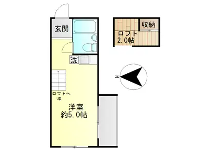マイプラン西新宿A(ワンルーム/2階)の間取り写真