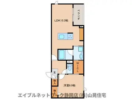 シャーメゾンステージ西草深(1LDK/2階)の間取り写真