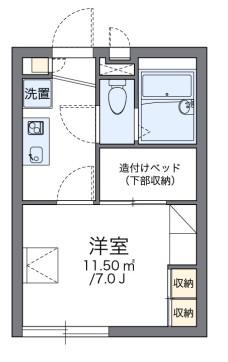 レオパレスライトハウス上田(1K/2階)の間取り写真