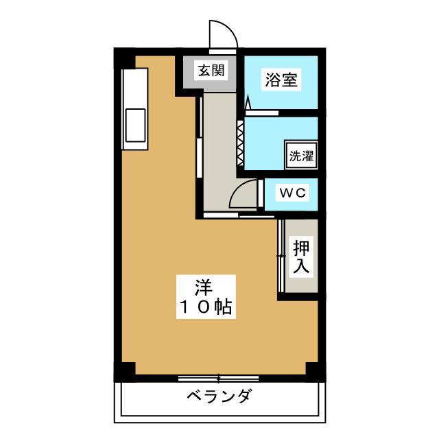ベルウッド(ワンルーム/3階)の間取り写真