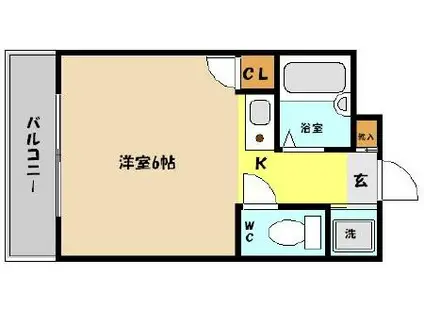 CRESCENDOII(ワンルーム/3階)の間取り写真