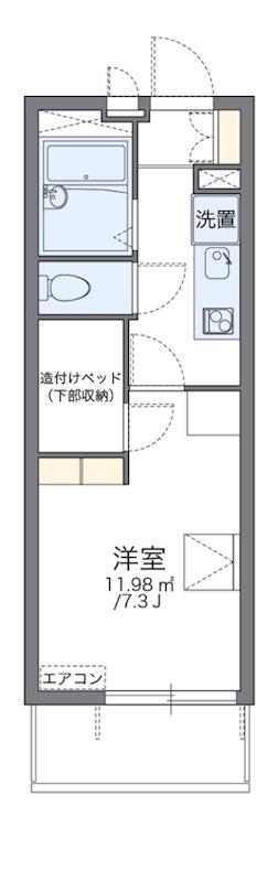 レオパレスグリーングラスI(1K/3階)の間取り写真