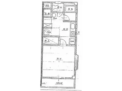 リヴィエラ(1K/2階)の間取り写真