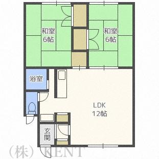 パレスコーポ(2LDK/1階)の間取り写真