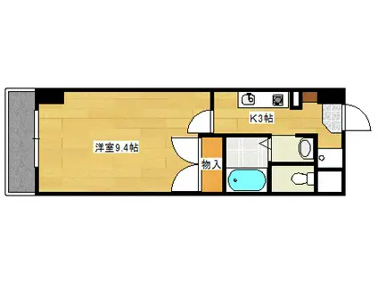 西広島ビレッジ(1K/10階)の間取り写真