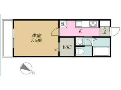 アリュール(1K/2階)の間取り写真