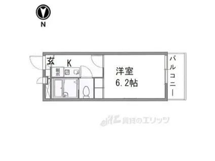 レオパレスアルモニⅠ(1K/2階)の間取り写真