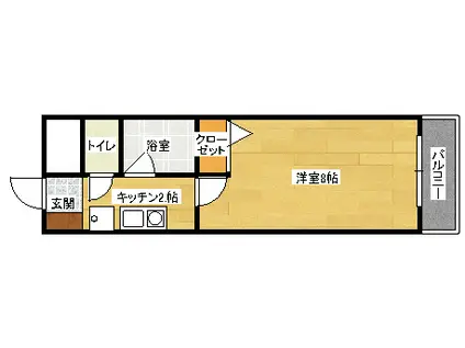 コンフォートNビル(1K/3階)の間取り写真