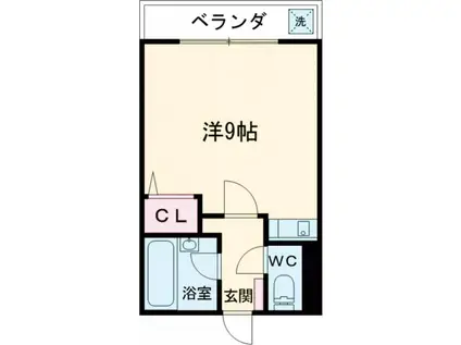 アップルハウス(ワンルーム/3階)の間取り写真