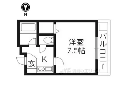 メゾンヒラキ(1K/2階)の間取り写真