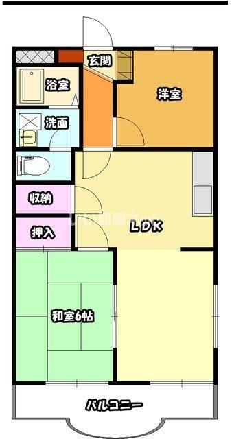 リバティ(2LDK/1階)の間取り写真