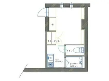 コンフォルティス(ワンルーム/1階)の間取り写真