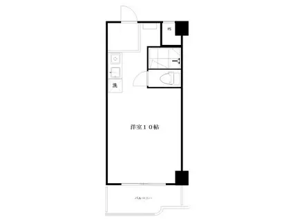 エスパース田町(ワンルーム/6階)の間取り写真