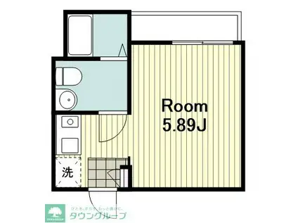 ピカード川崎SIDE B棟(ワンルーム/3階)の間取り写真