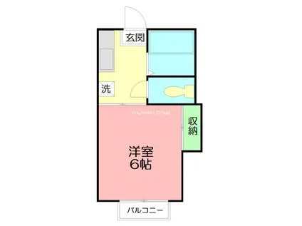 第1コーポミカ(1K/1階)の間取り写真