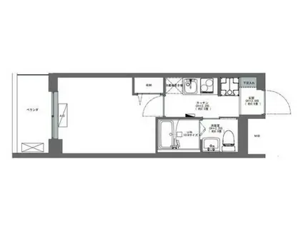 コンフォリア早稲田DEUX(1K/2階)の間取り写真