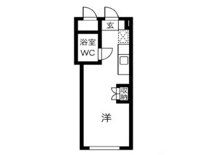 メゾンサンスイ(ワンルーム/2階)の間取り写真