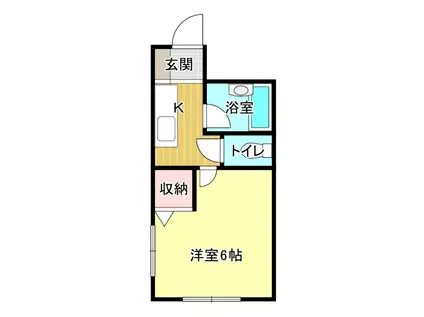 アーバン中央(1K/2階)の間取り写真