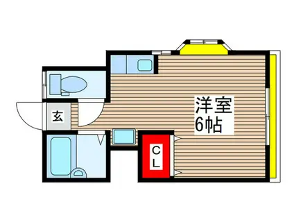 さくらハイム(ワンルーム/1階)の間取り写真