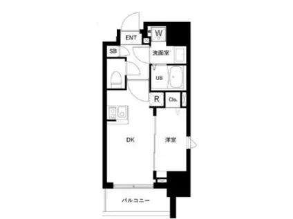 アーバンパーク住吉II(1DK/7階)の間取り写真