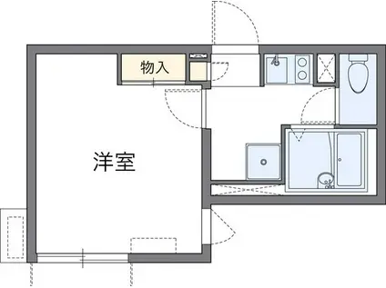 レオネクスト旭鶴II(1K/1階)の間取り写真