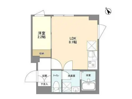 ウェルスクエア南長崎 2025年2月完成 徒歩4分(1LDK/5階)の間取り写真