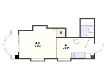 アパルタメントR(1K/1階)の間取り写真