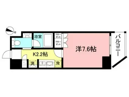 プライムメゾン方南町(1K/5階)の間取り写真