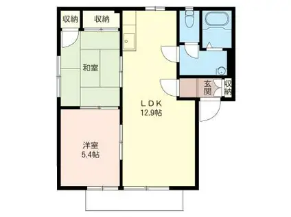 ナカヤハウスA(2LDK/1階)の間取り写真