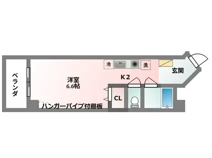 コート・ダジュール(1K/5階)の間取り写真