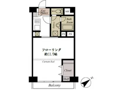 秀和代官山レジデンス(1K/7階)の間取り写真